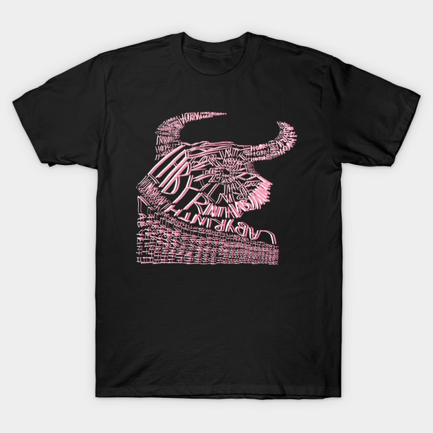 Pink Minotaur T-Shirt by Sigross